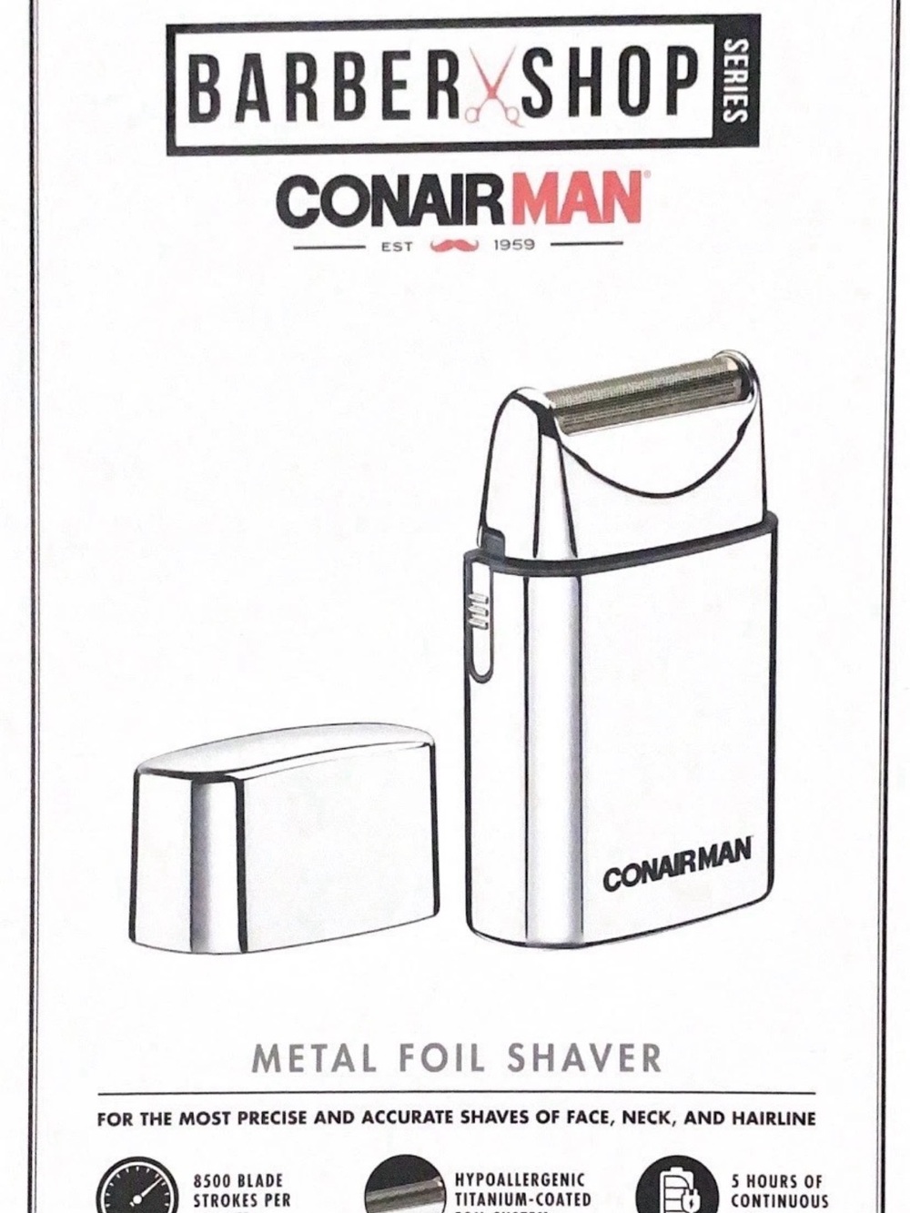 ConairMan Metal Foil Shaver - Silver